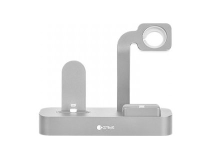 COTECi nabíjecí stanice Base29 3v1 pro Apple iPhone & Watch & AirPods stříbrná (ROZBALENO)