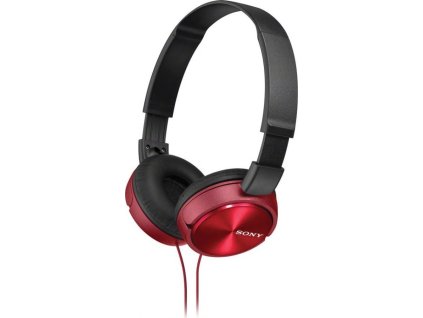 SONY sluchátka náhlavní MDRZX310R/ drátová/ 3,5mm jack/ citlivost 98 dB/mW/ červená