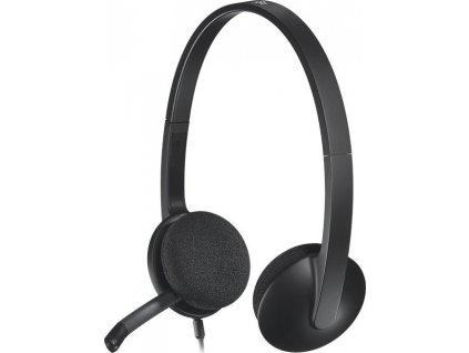 Logitech Headset Stereo H340/ drátová sluchátka + mikrofon/ USB/ černá