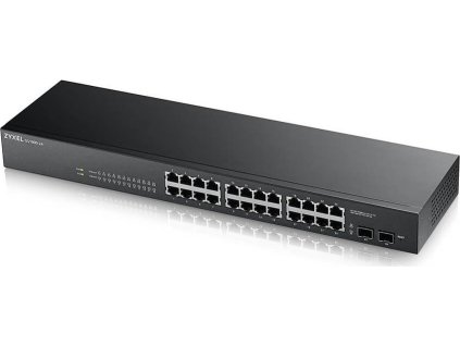 ZyXEL GS1900-24 v2, 24-port GbE L2 Smart Switch, rackmount, fanless