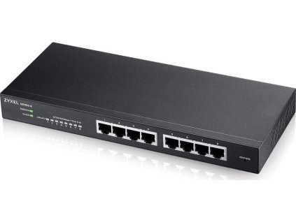 ZyXEL GS1915-8, 8-port GbE Smart hybrid mode Switch, standalone or NebulaFlex Cloud, desktop, fanless