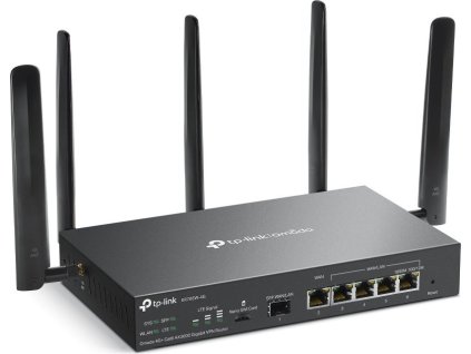 TP-Link ER706W-4G Omada VPN Router, 1x Nano SIM slot (4G+ Cat6), WiFi 6 2402 Mbps  5GHz + 574 Mbps  2.4GHz, 1x SFP GWAN/