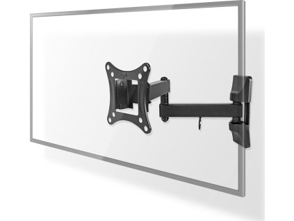 Nástěnný TV Držák Full Motion | 13 - 27 " | Maximální podporovaná hmotnost obrazovky: 15 kg | Naklápěcí | Otočné | Minimální vzdálenost od stěny: 60 mm | Maximální vzdálenost od stěny: 350 mm | 3 Otočný bod(y) | ABS / Ocel | Černá