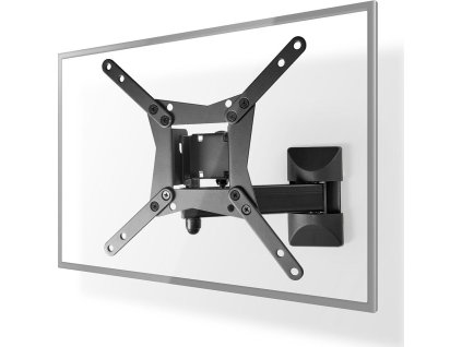 Nástěnný TV Držák Full Motion | 10 - 32 " | Maximální podporovaná hmotnost obrazovky: 30 kg | Naklápěcí | Otočné | Minimální vzdálenost od stěny: 68 mm | Maximální vzdálenost od stěny: 370 mm | 3 Otočný bod(y) | Ocel | Černá