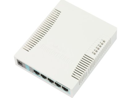 Mikrotik RouterBOARD RB260GS/ nastavitelný 5-portový gigabit smart switch SFP cage/ SwOS/ zdroj