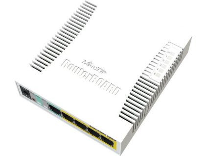 MikroTik managed Switch RB260GSP, 5x GbE PoE, SFP, SwOS, PSU (PoE budget 55W)