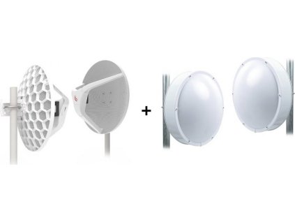 Sada: MikroTik RouterBOARD Wireless Wire Dish, (60 GHz), 2ks + Kryt JRC JH-LHG 2ks