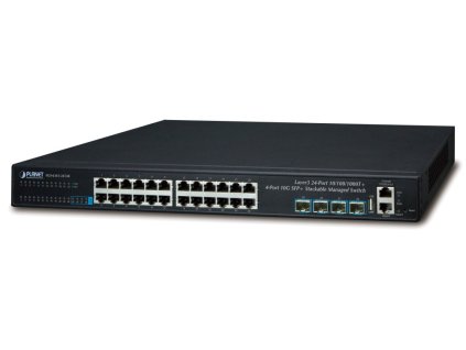 Planet SGS-6341-24T4X L3 switch, 24x1Gb, 4x10Gb SFP+, HW/IP stack, VSF/Cluster