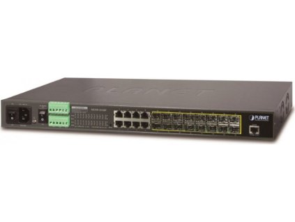 Planet MGSW-24160F Metro L3 switch, 8x 1Gb, 16x1Gb SFP, 36-60VDC, 0~60°C