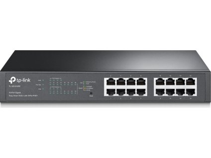 TP-Link TL-SG1016PE   PoE switch, 16x GLAN včetně 8x PoE+, 802.3af/at, 110W budget