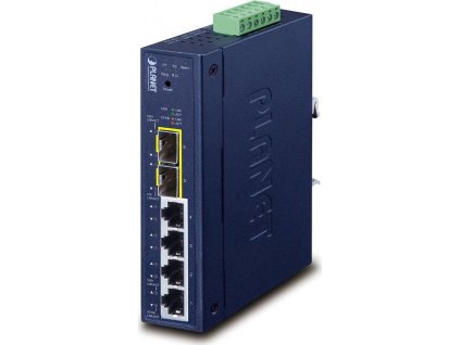 Planet IGS-4215-4T2S průmyslový L2 switch, 4x1Gb, 2x 1Gb SFP, dual 9-48VDC, -40~75°C, IP30