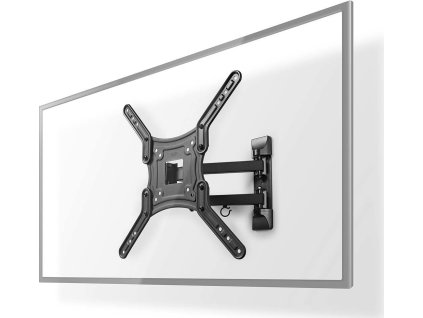 Nástěnný TV Držák Full Motion | 23 - 55 " | Maximální podporovaná hmotnost obrazovky: 30 kg | Naklápěcí | Otočné | Minimální vzdálenost od stěny: 70 mm | Maximální vzdálenost od stěny: 400 mm | 3 Otočný bod(y) | ABS / Ocel | Černá