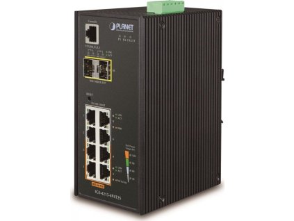 Planet IGS-4215-4P4T2S průmyslový L2 switch, 4x1Gb, 2x1Gb SFP, 4x PoE 802.3at 140W, 48-54VDC, -40~75°C, IP30