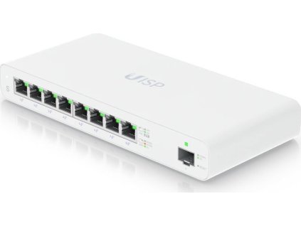 POUŽITÉ - ROZBALENÉ - Ubiquiti UISP Switch - 8x Gbit RJ45 port, 1x SFP port, 8x PoE Out 27V, fanless - Výprodej