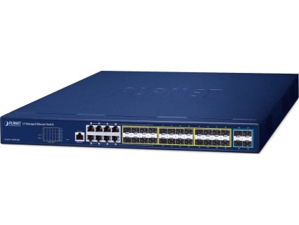 Planet GS-6311-16S8C4XR L3 switch, 8x1Gb combo, 16x1Gb SFP, 4x10Gb SFP+, 2x power-in
