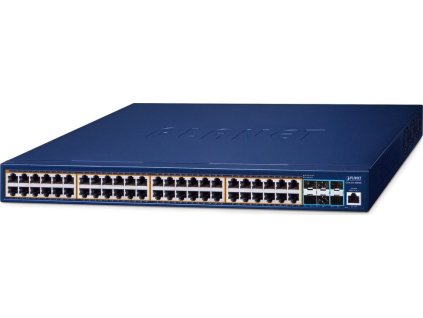 Planet GS-6311-48P6X L3 switch, 48x1Gb, 6x10Gb SFP+, 48x PoE 802.3at 600W, QoS
