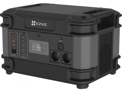 EZVIZ nabíjecí stanice PS1300/ výkon 2000W/ baterie LFP/ kapacita 1324Wh/ 13 portů/ hmotnost 23kg/ černá