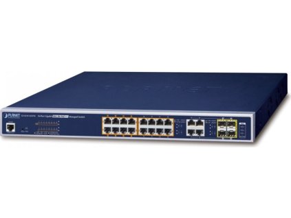 Planet GS-4210-16UP4C L2 switch, 20x1Gb, 4x1Gb SFP, 16x PoE 802.3bt 400W
