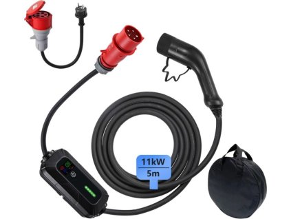IMMAX cestovní nabíjecí stanice pro elektromobily EV/PHEV AC Type 2, 11 kW