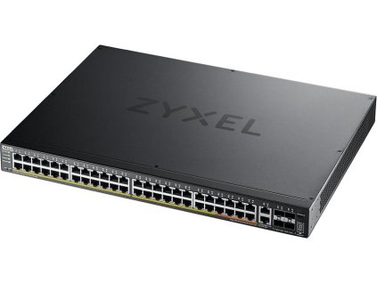ZyXEL XGS2220-54HP, L3 Access Switch, 600W PoE, 40xPoE+/10xPoE++, 48x1G RJ45 2x10mG RJ45, 4x10G SFP+ Uplink, incl. 1 yr
