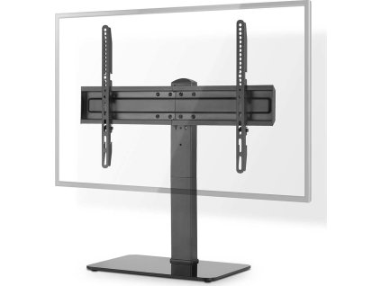 TV Stojan Fixní | 37 - 70 " | Maximální podporovaná hmotnost obrazovky: 40 kg | Nastavitelné výšky | Ocel / Tvrzené sklo | Černá
