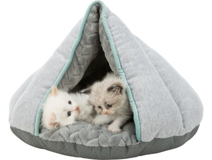 JUNIOR plyšová jeskyně - stan 45 x 30 x 40 cm šedá