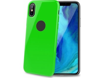 Celly ochranné TPU pouzdro pro iPhone XS Max limetkově zelená