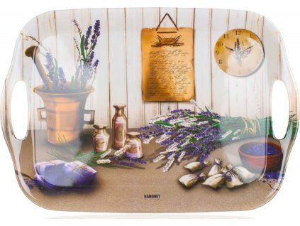 BANQUET Tác s uchy melaminový CULINARIA LAVENDER 36 x 25,5 x 2 cm