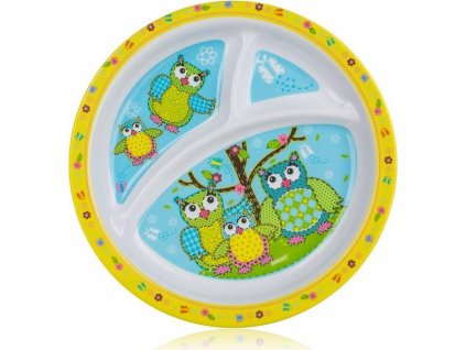 BANQUET Talíř melaminový dělený OWLS 21 cm