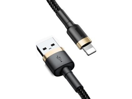 Baseus Cafule nabíjecí / datový kabel USB na Lightning 2,4A 3m, zlatá-černá