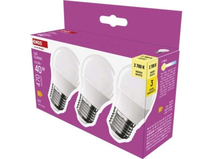 LED žárovka Classic Mini Globe / E27 / 4,2 W (40 W) / 470 lm / teplá bílá