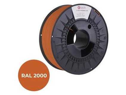 Tisková struna (filament) C-TECH PREMIUM LINE, ABS, žlutooranžová, RAL2000, 1,75mm, 1kg