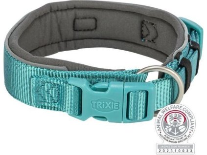 PREMIUM obojek extra široký, aqua/grafit