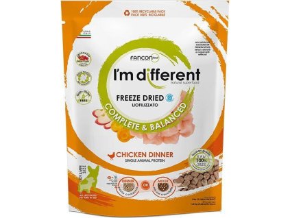 I´M DIFFERENT Chicken DINNER, mrazem sušené raw krmivo s kuřetem, 397 g