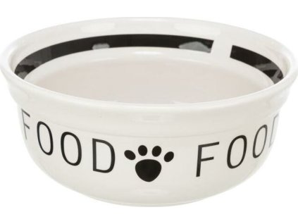 Keramická miska FOOD, bílá/černá