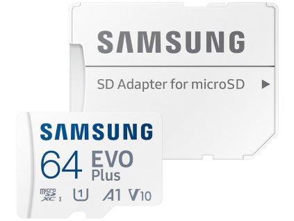 SAMSUNG EVO Plus 2024 MicroSDXC 64GB + SD Adaptér / CL10 UHS-I U1 / A1 / V10