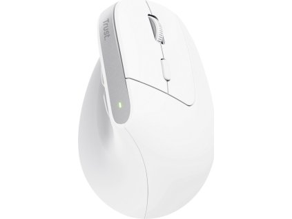 Trust Bayo+/Vertikální/Optická/Pro praváky/2 400 DPI/USB+BT/Bílá