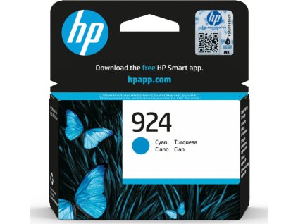 HP 924 ink. náplň azurová, 4K0U3NE