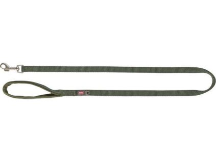 Vodítko PREMIUM s vyplněnou rukojetí, olivově zelená