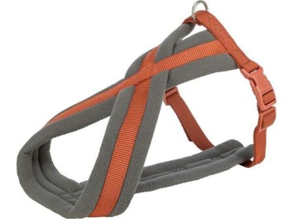 Nylonový postroj PREMIUM podšitý, rezavá/grafit