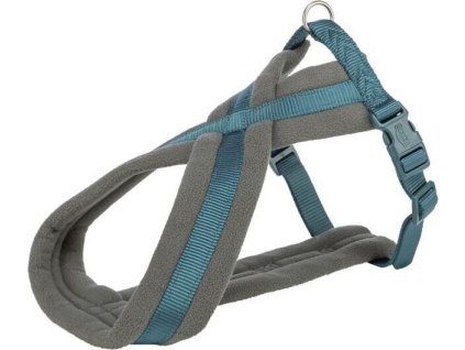 Nylonový postroj PREMIUM podšitý, petrolejová/grafit