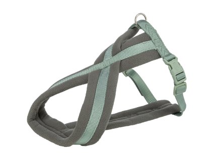 Nylonový postroj PREMIUM podšitý, šalvějová/grafit