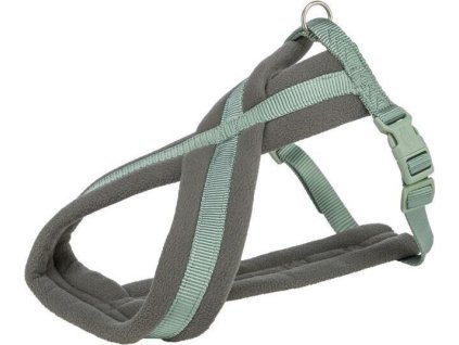 Nylonový postroj PREMIUM podšitý, šalvějová/grafit