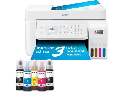 Epson EcoTank L5316/ 5760 x 1440/ A4/ MFZ/ LCD/ ITS/ ADF/ 4 barvy/ Wi-Fi/ USB/ 5 let záruka po registraci