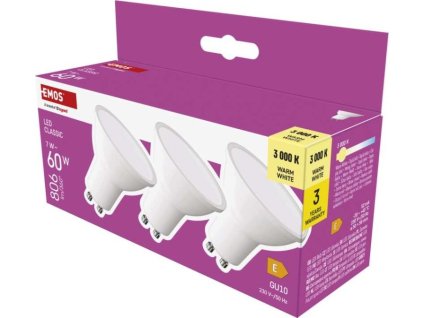 LED žárovka Classic MR16 / GU10 / 7 W  (60 W) / 806 lm / teplá bílá