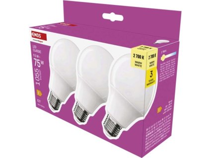 LED žárovka Classic A60 / E27 / 9,5 W (75 W) / 1055 lm / teplá bílá