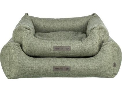 Pelech MATTEO 80 x 60 cm, obdélníkový s polštářovým okrajem, tkanina, olivově zelená