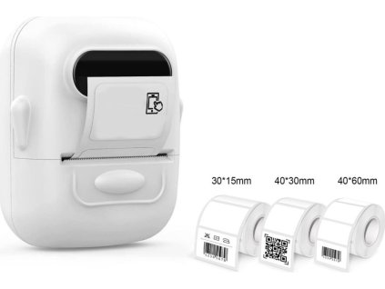 IMMAX digitální bluetooth SMART tiskárna štítků/ rozlišení tisku 203 dpi/ USB-C + samolepící etikety DTS02 + DTS04