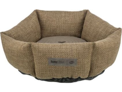 VIVIANA kulatý sametový pelech, ø 50 cm, hnědá