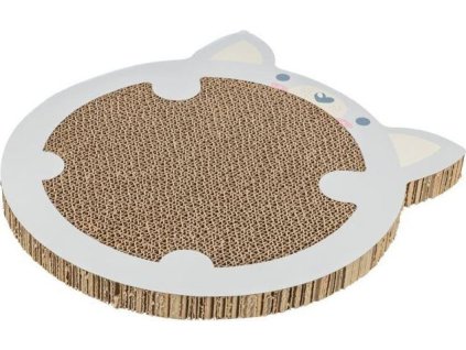 JUNIOR škrabací karton "křeček", catnip,  31 x 2,5 x 32,5 cm, šedá